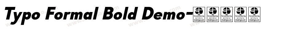 Typo Formal Bold Demo字体转换